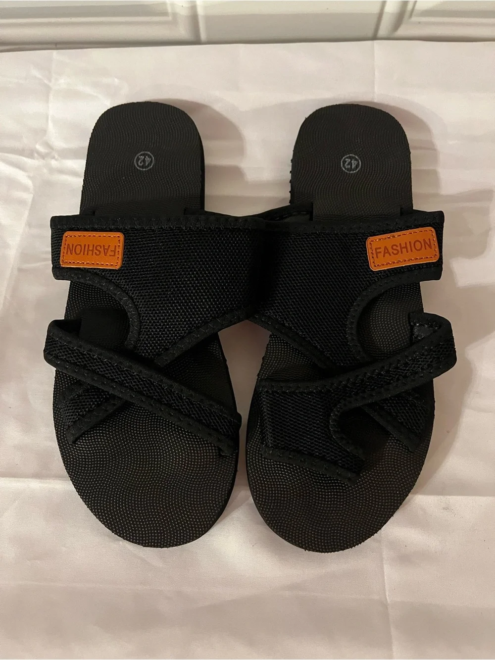 Mens Black Slide Sandals